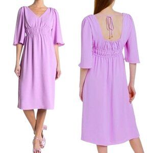 TRINA TURK - Women’s ‘Bonnie’ Draped Midi Dress in Lavender - Purple, Size 6